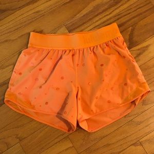 Orange Lululemon Shorts- Size 8